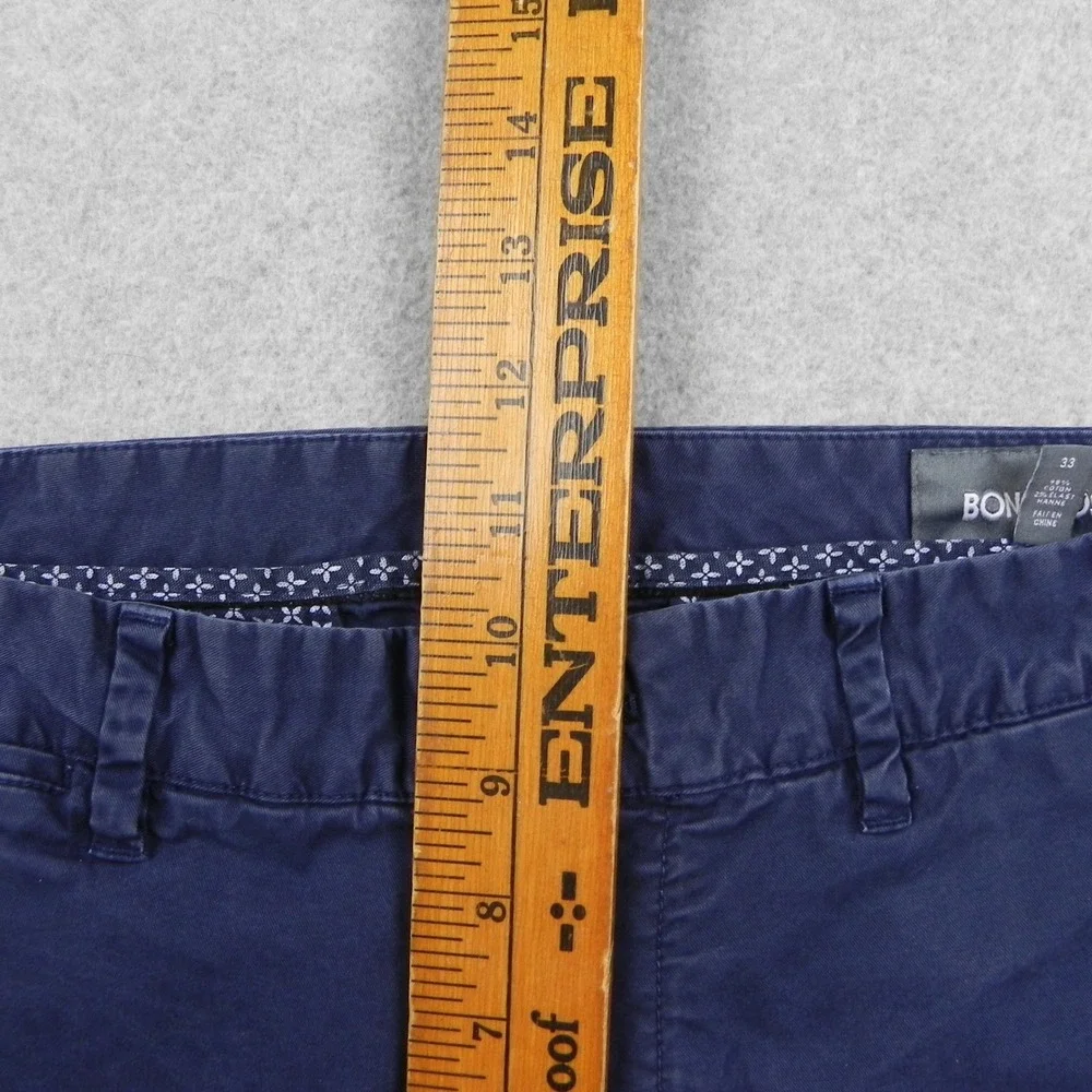 Bonobos Chino Shorts Mens 33 Navy Blue Stretch 9 Inseam Casual Cotton Shorts